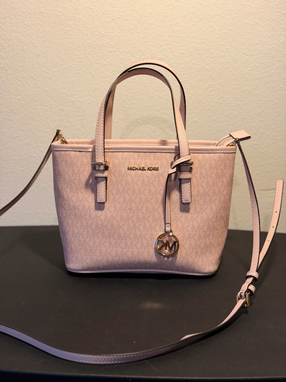 Michael Kors Jet Set Travel Extra Small Logo Top Zip Tote Bag